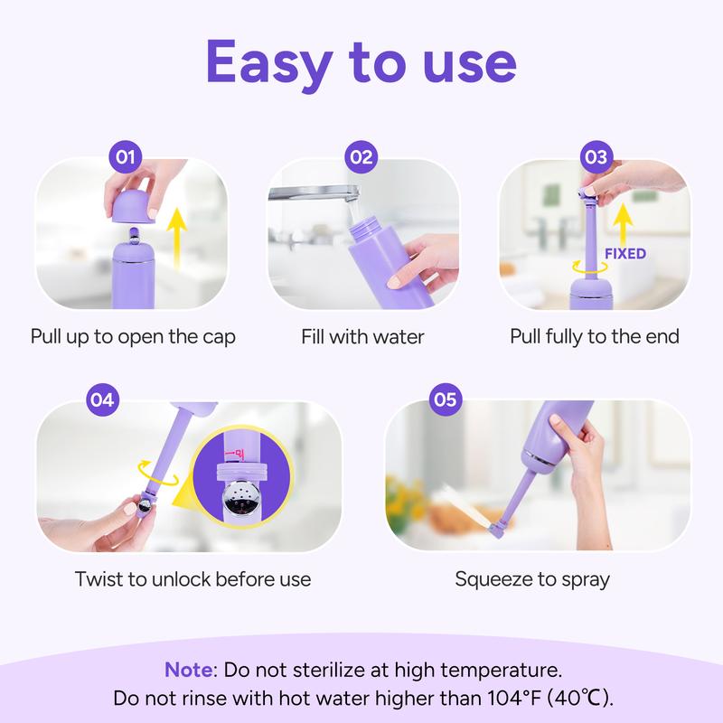 Portable Travel Bidet – Handheld Cleansing Bottle, 380ml