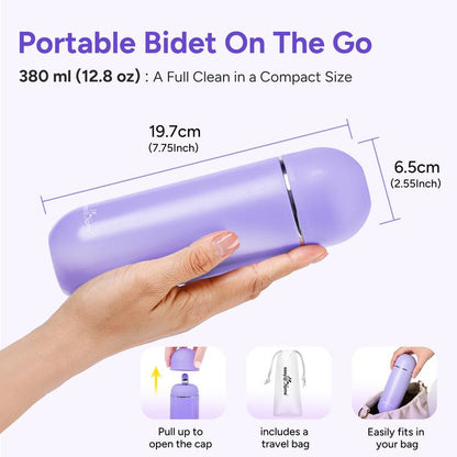 Portable Travel Bidet – Handheld Cleansing Bottle, 380ml