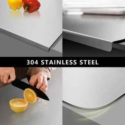 Stainless Steel Chopping Board, Non-slip Kitchen Chopping Board
