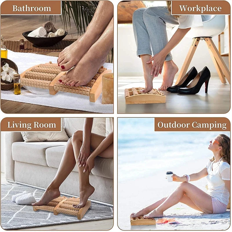 Wooden Foot Massager Roller 100% Original