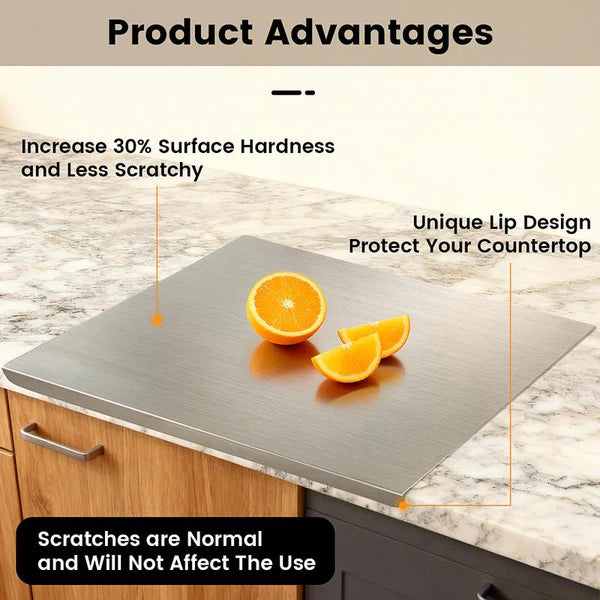 Stainless Steel Chopping Board, Non-slip Kitchen Chopping Board