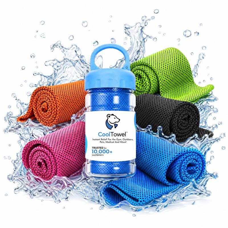 Instant Cooling Towel with Bottle – Gym, Sports & Yoga